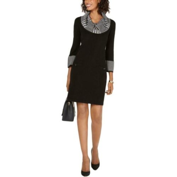 Jessica Howard Women's Cowl-Neck Sweater Dress, M - Picture 1 of 2
